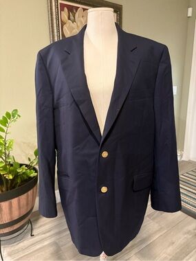 Loro Piana Navy Blazer with Gold Buttons
